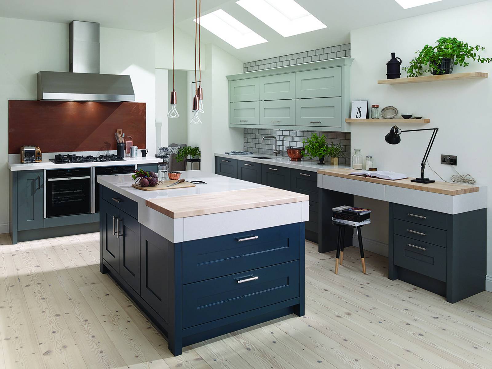Second Nature Shaker Kitchen With Island | Colourhouse Interiors, Caterham
