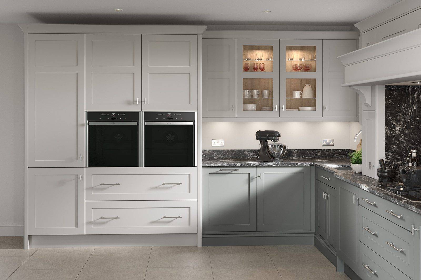 Second Nature Grey Shaker L Shaped Kitchen | Colourhouse Interiors, Caterham
