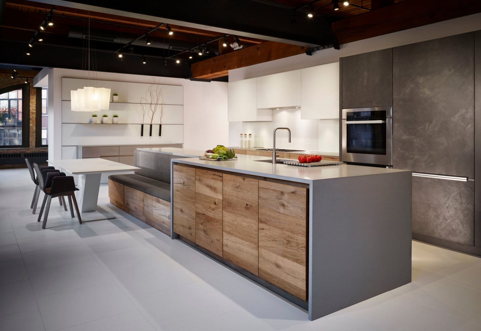 Eggersmann Ceramic Wood Handleless Kitchen Diner 1 | Such Designs, London