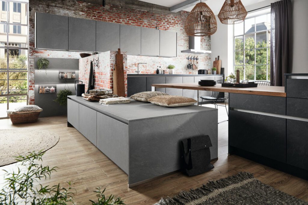Nobilia Stone Open Plan Kitchen | Alon Interiors, Kent
