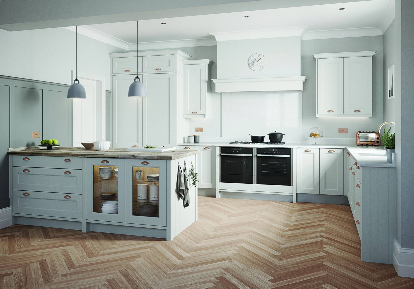 Second Nature Light Shaker Kitchen | Colourhouse Interiors, Caterham