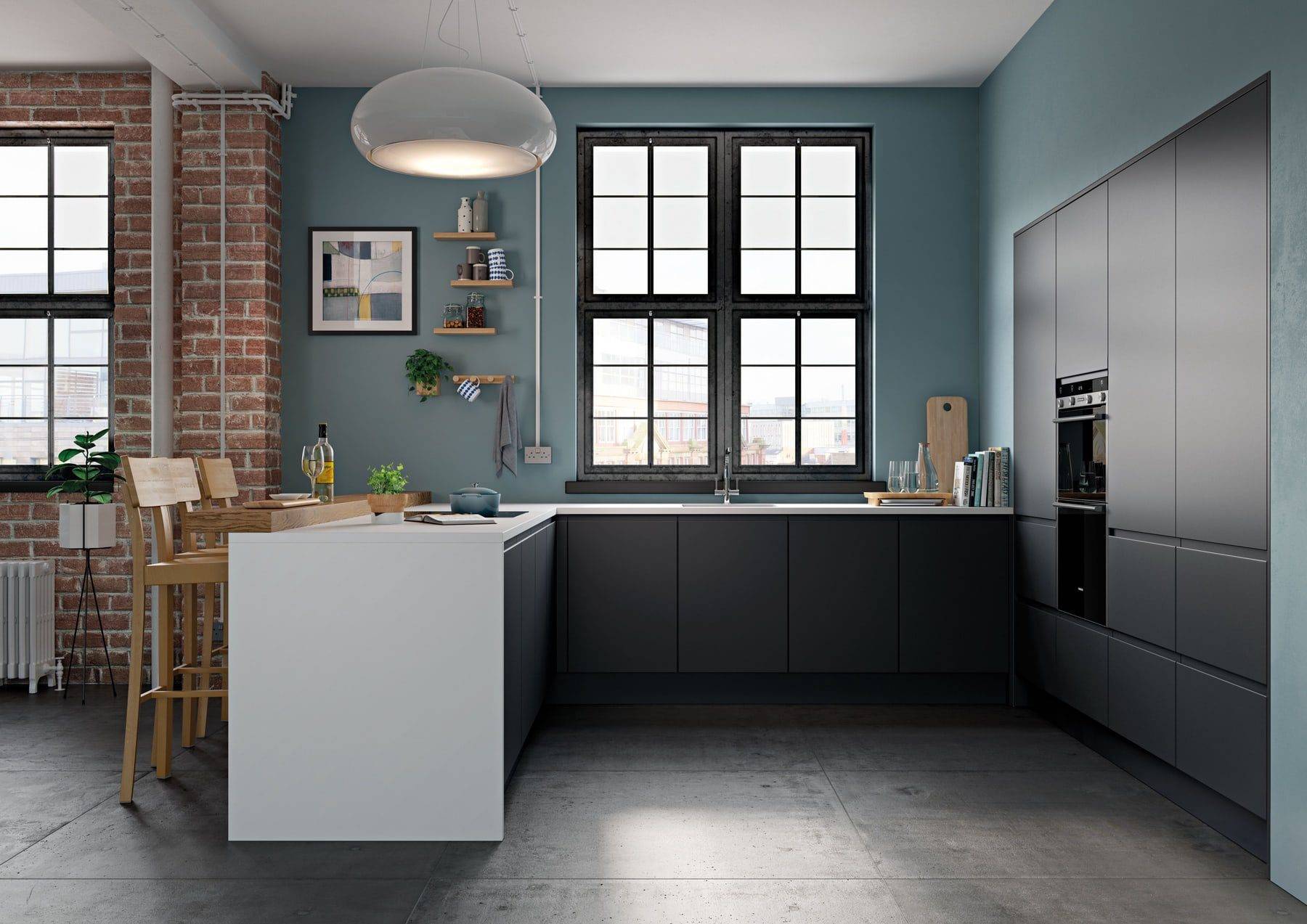 Strada Matte Graphite U Shaped Kitchen 1 | Colourhouse Interiors, Caterham